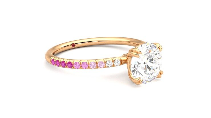 Taylor & Hart Damson Round Engagement Ring 360 degree image 6