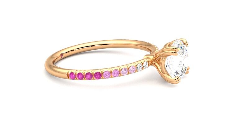 Taylor & Hart Damson Round Engagement Ring 360 degree image 8