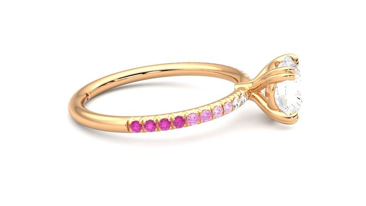 Taylor & Hart Damson Round Engagement Ring 360 degree image 9