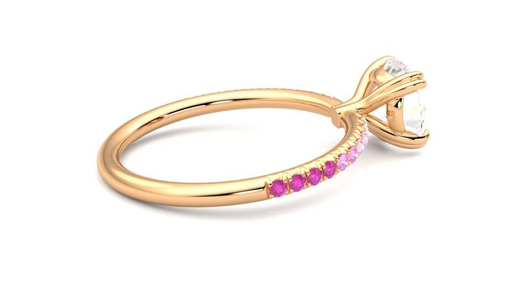 Taylor & Hart Damson Round Engagement Ring 360 degree image 11