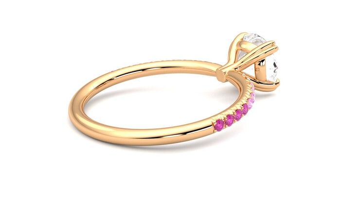 Taylor & Hart Damson Round Engagement Ring 360 degree image 12