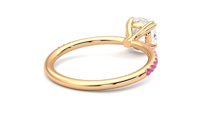 Taylor & Hart Damson Round Engagement Ring 360 degree image 13