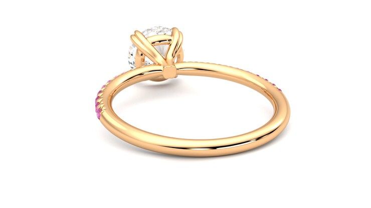 Taylor & Hart Damson Round Engagement Ring 360 degree image 16