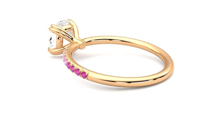Taylor & Hart Damson Round Engagement Ring 360 degree image 18