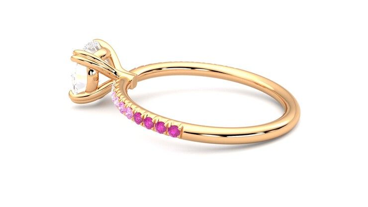 Taylor & Hart Damson Round Engagement Ring 360 degree image 19