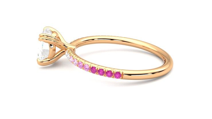 Taylor & Hart Damson Round Engagement Ring 360 degree image 20