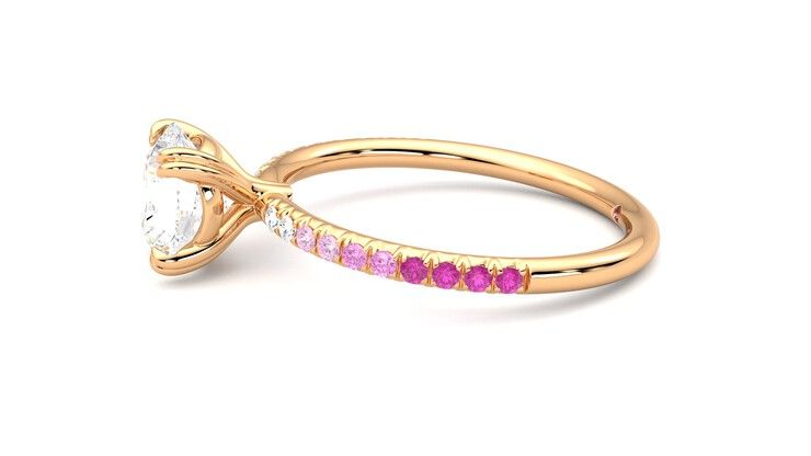 Taylor & Hart Damson Round Engagement Ring 360 degree image 21