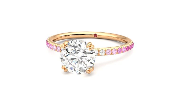 Taylor & Hart Damson Round Engagement Ring 360 degree image 27