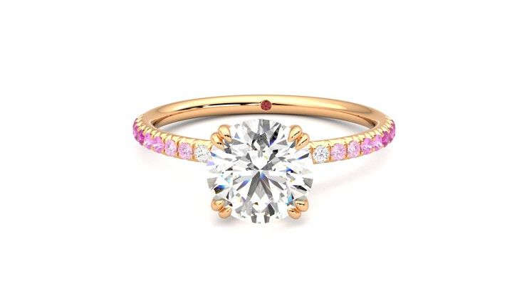Taylor & Hart Damson Round Engagement Ring 360 degree image 29