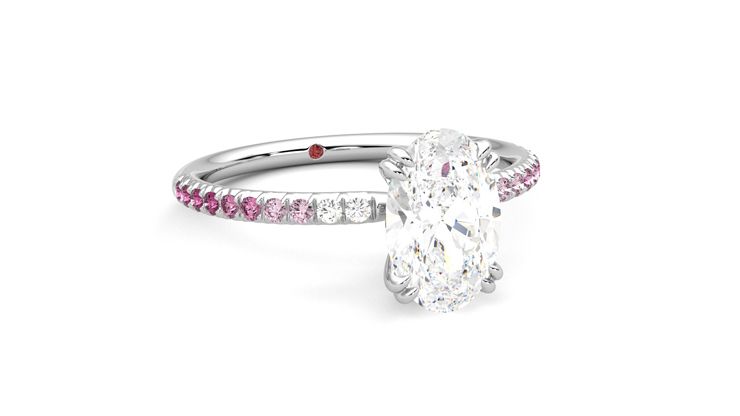 Taylor & Hart Damson Oval Engagement Ring 360 degree image 4