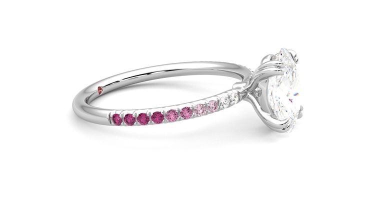 Taylor & Hart Damson Oval Engagement Ring 360 degree image 8