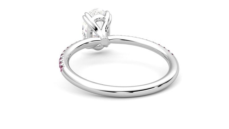 Taylor & Hart Damson Oval Engagement Ring 360 degree image 16