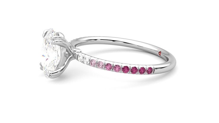 Taylor & Hart Damson Oval Engagement Ring 360 degree image 22