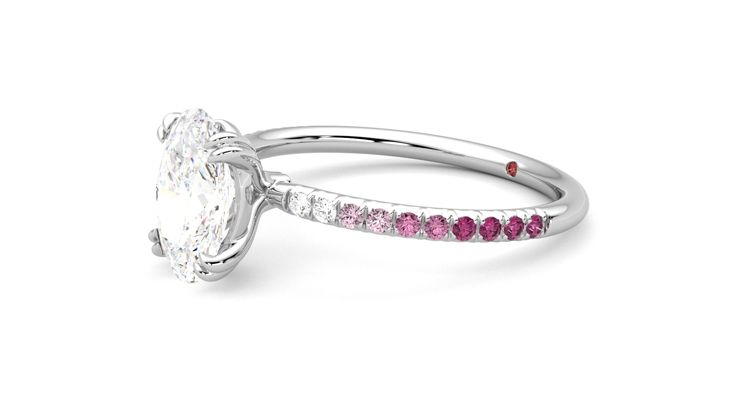Taylor & Hart Damson Oval Engagement Ring 360 degree image 23