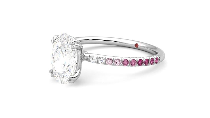 Taylor & Hart Damson Oval Engagement Ring 360 degree image 24