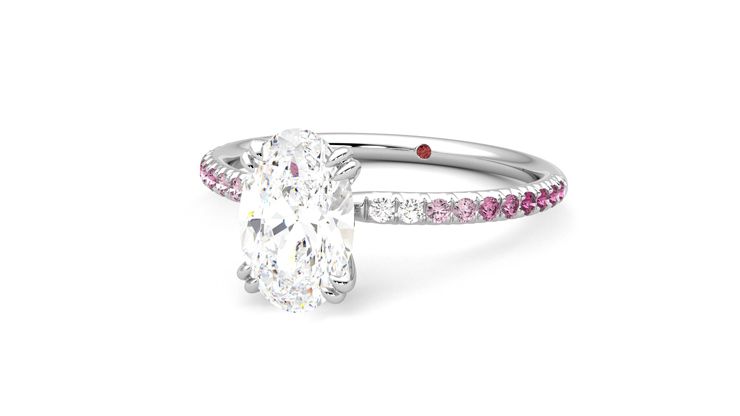 Taylor & Hart Damson Oval Engagement Ring 360 degree image 26