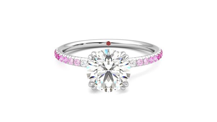 Taylor & Hart Damson Round Engagement Ring 360 degree image 0