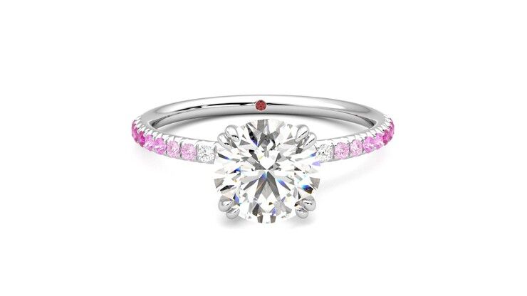 Taylor & Hart Damson Round Engagement Ring 360 degree image 1