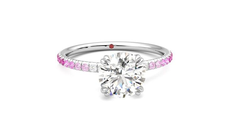 Taylor & Hart Damson Round Engagement Ring 360 degree image 2