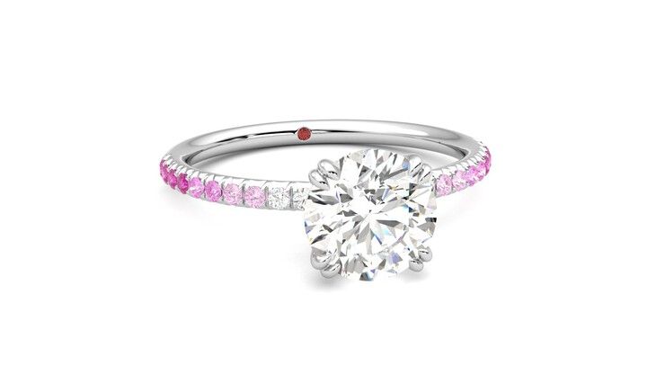 Taylor & Hart Damson Round Engagement Ring 360 degree image 3