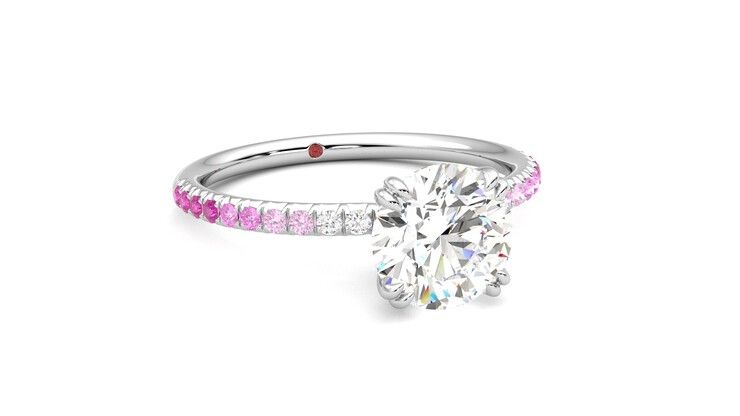 Taylor & Hart Damson Round Engagement Ring 360 degree image 4