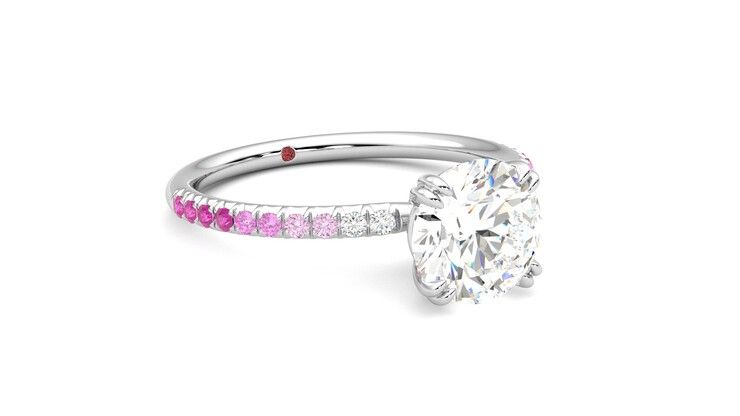 Taylor & Hart Damson Round Engagement Ring 360 degree image 5
