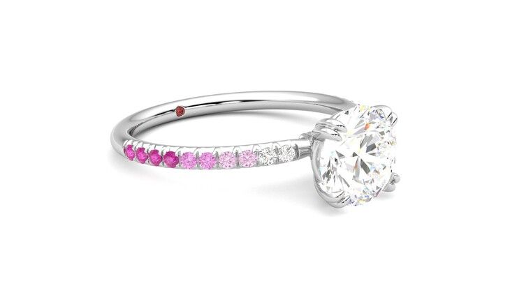 Taylor & Hart Damson Round Engagement Ring 360 degree image 6