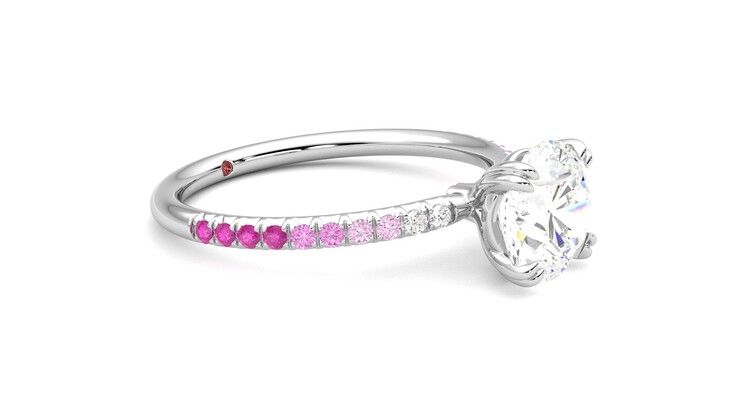 Taylor & Hart Damson Round Engagement Ring 360 degree image 7