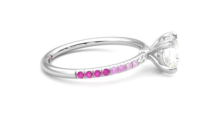 Taylor & Hart Damson Round Engagement Ring 360 degree image 9