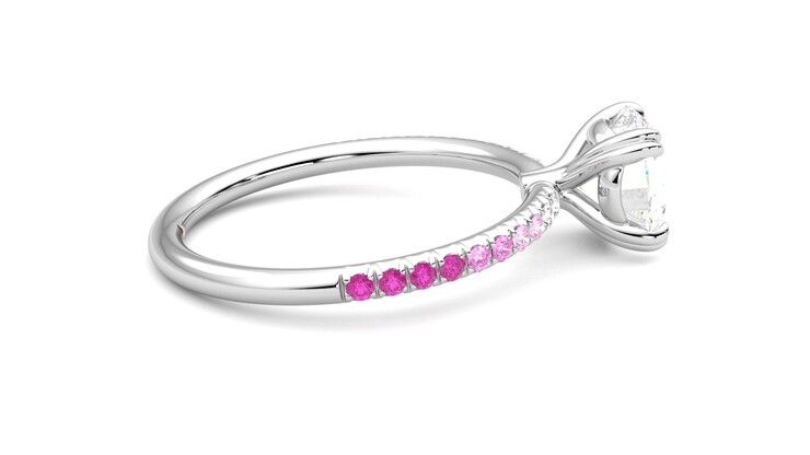 Taylor & Hart Damson Round Engagement Ring 360 degree image 10