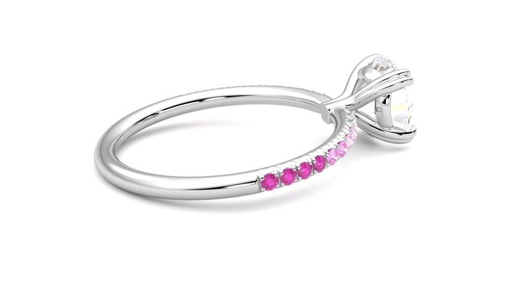 Taylor & Hart Damson Round Engagement Ring 360 degree image 11