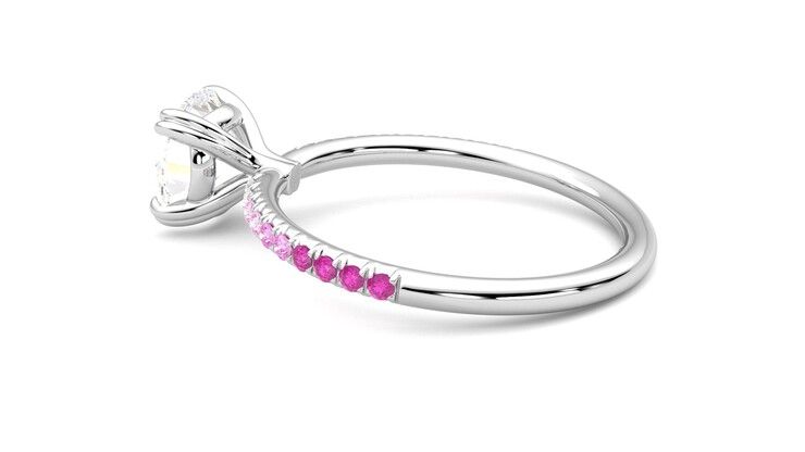 Taylor & Hart Damson Round Engagement Ring 360 degree image 19