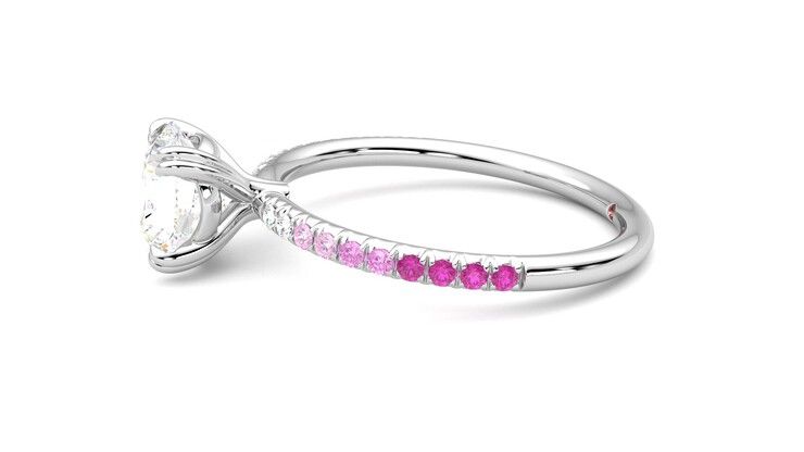 Taylor & Hart Damson Round Engagement Ring 360 degree image 21