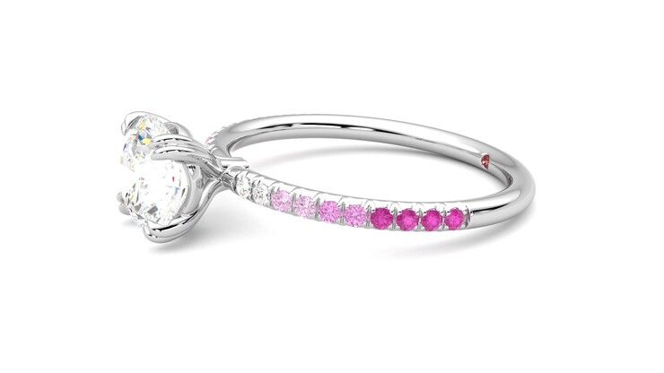 Taylor & Hart Damson Round Engagement Ring 360 degree image 22