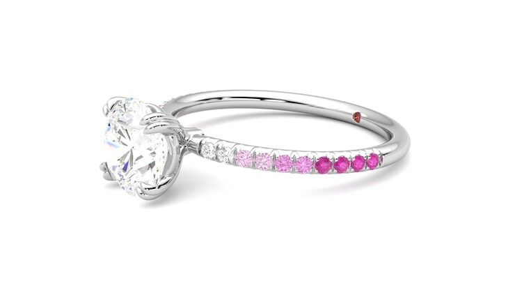 Taylor & Hart Damson Round Engagement Ring 360 degree image 23