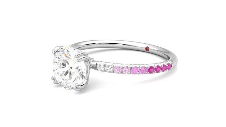 Taylor & Hart Damson Round Engagement Ring 360 degree image 24