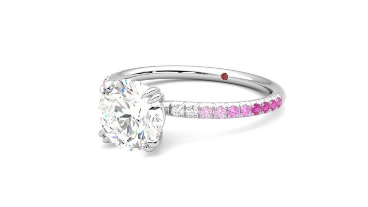 Taylor & Hart Damson Round Engagement Ring 360 degree image 25