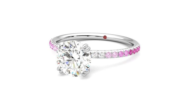 Taylor & Hart Damson Round Engagement Ring 360 degree image 26