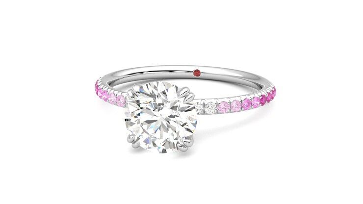 Taylor & Hart Damson Round Engagement Ring 360 degree image 27