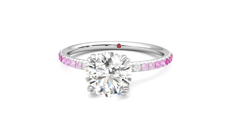 Taylor & Hart Damson Round Engagement Ring 360 degree image 28