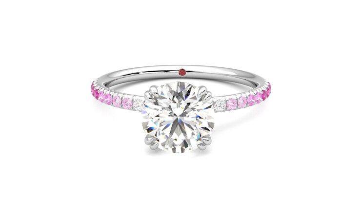 Taylor & Hart Damson Round Engagement Ring 360 degree image 29