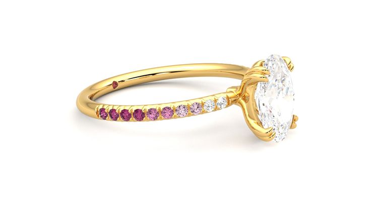 Taylor & Hart Damson Oval Engagement Ring 360 degree image 7