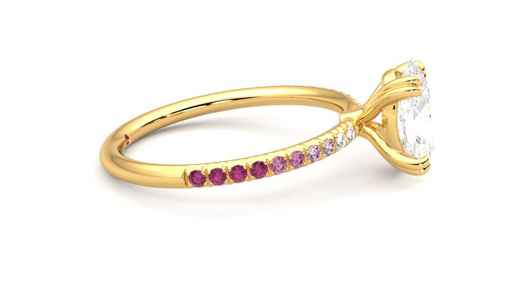 Taylor & Hart Damson Oval Engagement Ring 360 degree image 9