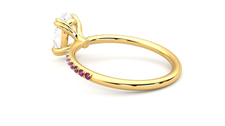 Taylor & Hart Damson Oval Engagement Ring 360 degree image 18