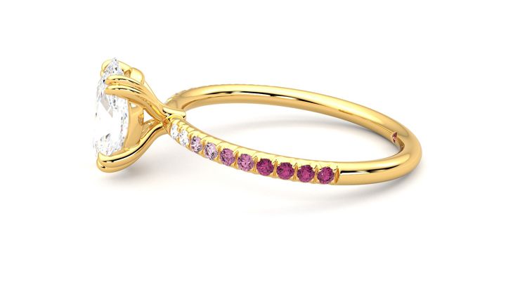 Taylor & Hart Damson Oval Engagement Ring 360 degree image 21