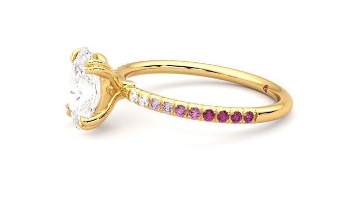 Taylor & Hart Damson Oval Engagement Ring 360 degree image 22