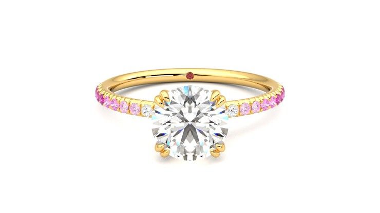 Taylor & Hart Damson Round Engagement Ring 360 degree image 0