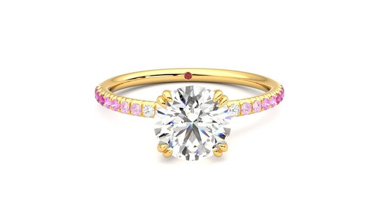 Taylor & Hart Damson Round Engagement Ring 360 degree image 1