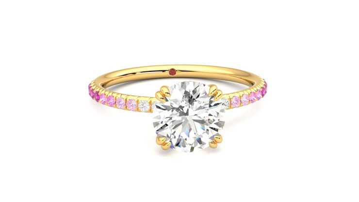 Taylor & Hart Damson Round Engagement Ring 360 degree image 2