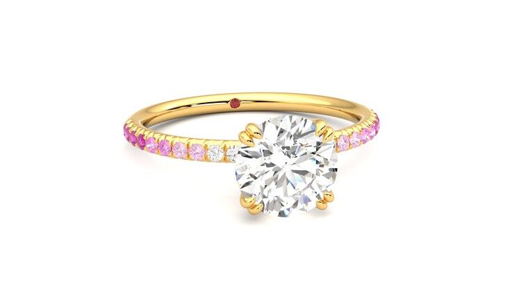 Taylor & Hart Damson Round Engagement Ring 360 degree image 3